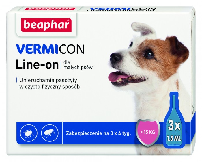 todlapsa.pl - VERMIcon Line-on Dog S - krople przeciwko pasożytom dla małych psów .