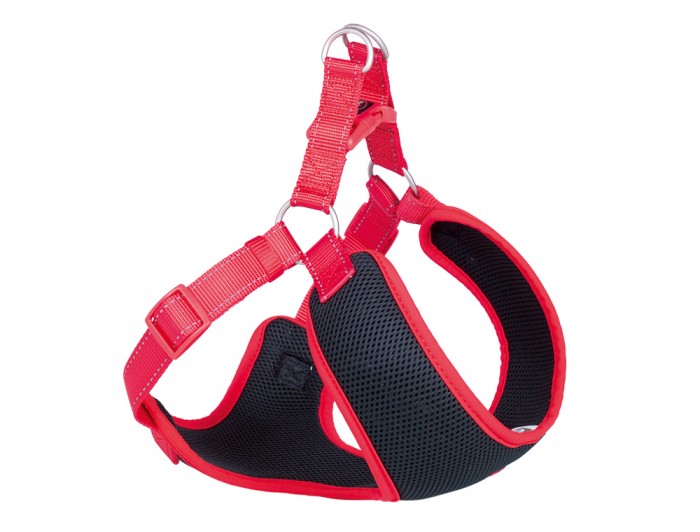 todlapsa.pl - Szelki dla psa Nobby Black Mesh Reflect - Czerwone