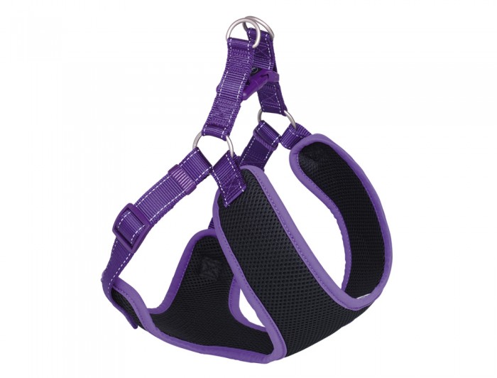 todlapsa.pl - Szelki dla psa Nobby Black Mesh Reflect - Purpurowe